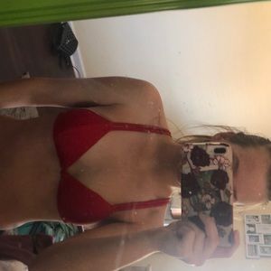 Zaful Red swim suit top